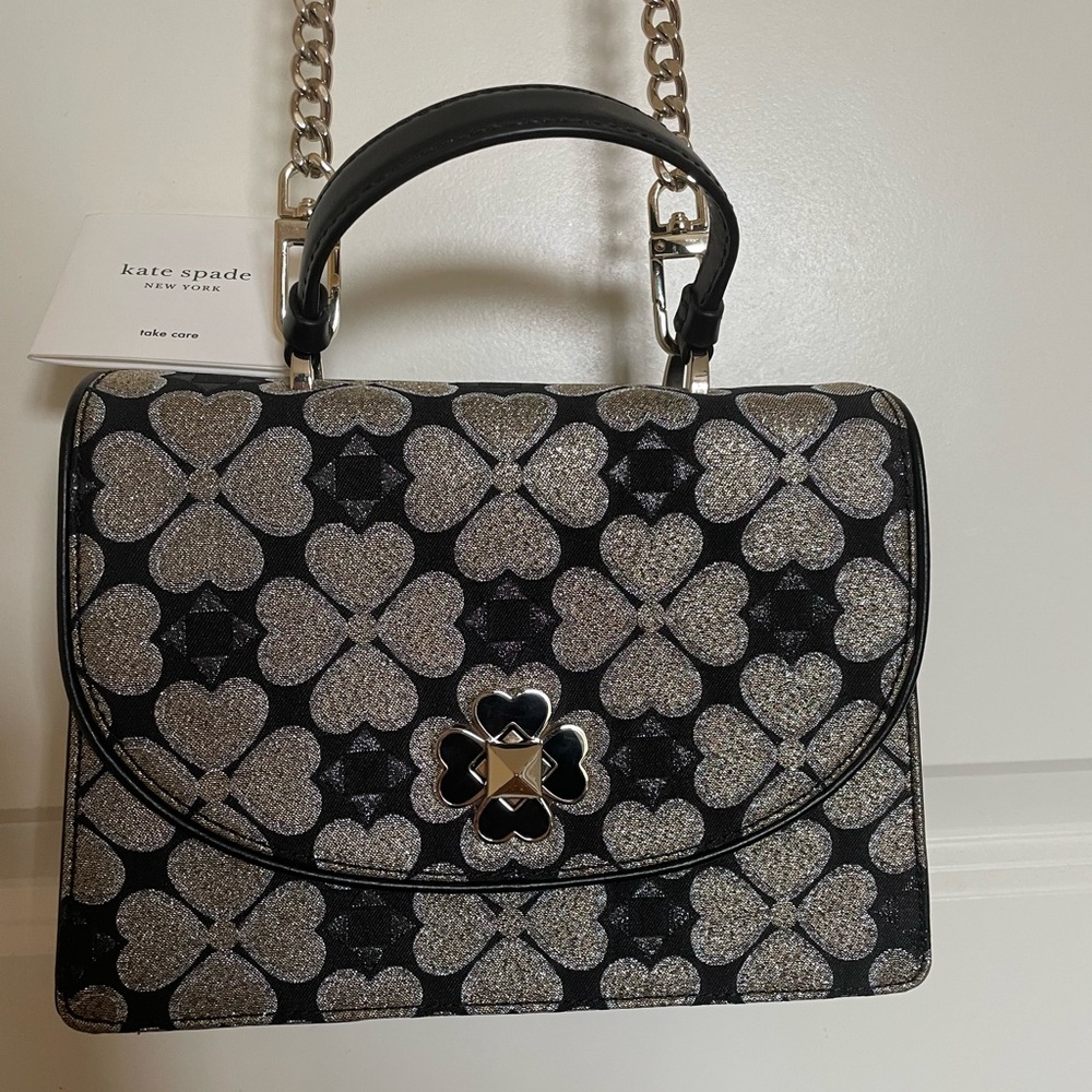 Kate Spade Sparkle Clover Design Satchel